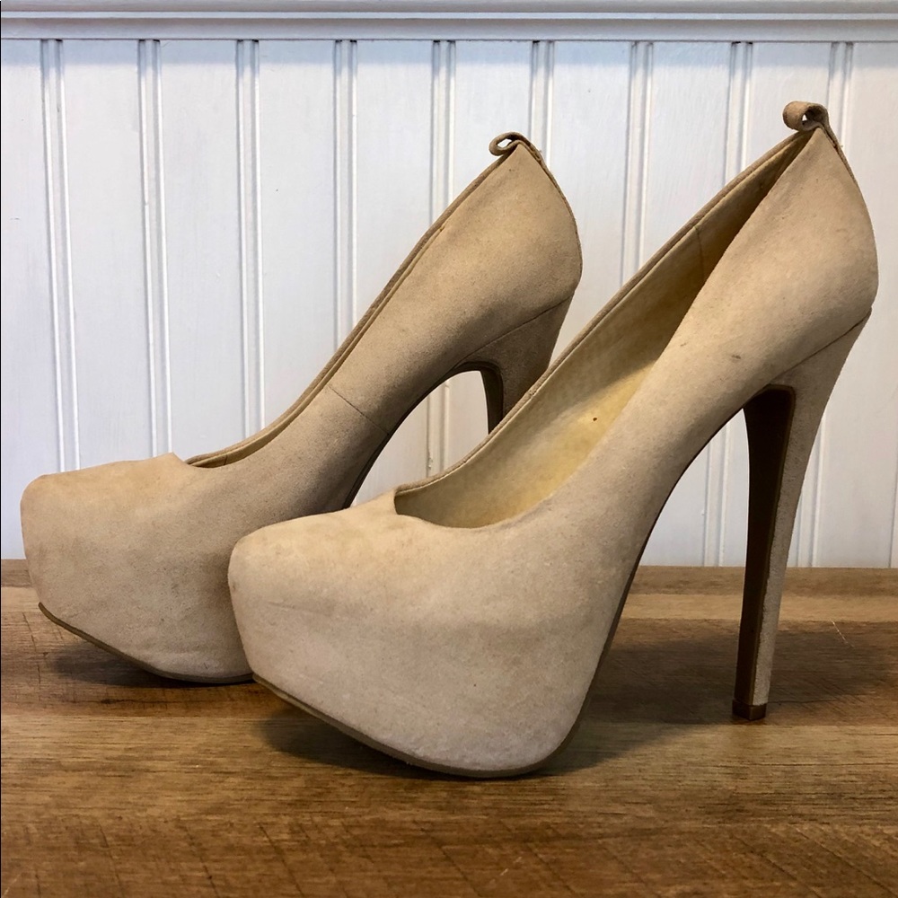 JustFab Faux Suede Heels